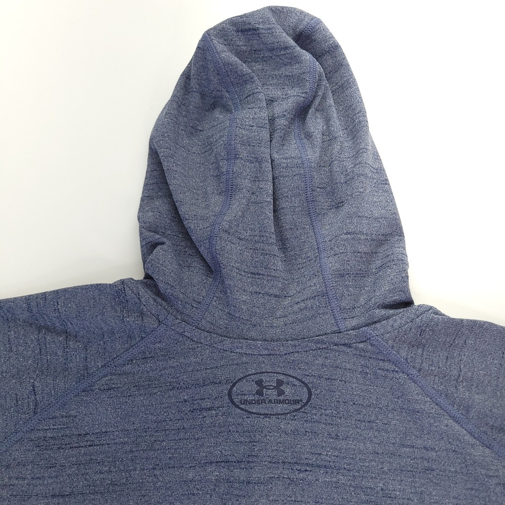 Under Armour Hoodie Mens 2XL Gray Blue HeatGear Loose Fit Lightweight Pullover - Picture 8 of 9